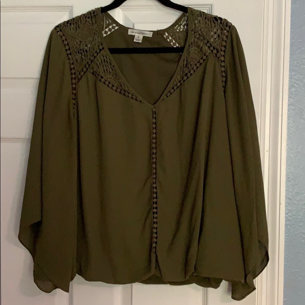 John Paul Richard Olive XL dress shirt